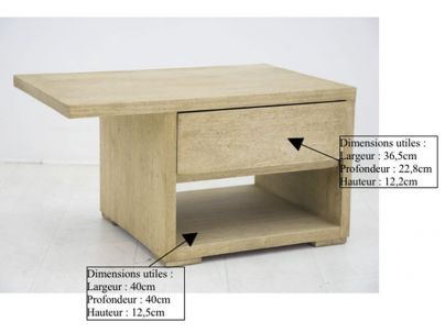 Chevet Tak en hévéa massif de qualité. Meuble en bois massif pour la chambre. Le Monde du Lit