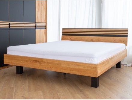 Lit Rome en bois de chêne massif