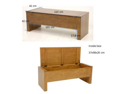 Coffre Tak en hevea massif de qualité. Fabrication artisanale.