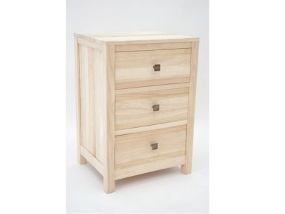 Chevet Pattaya 3 tiroirs en bois massif