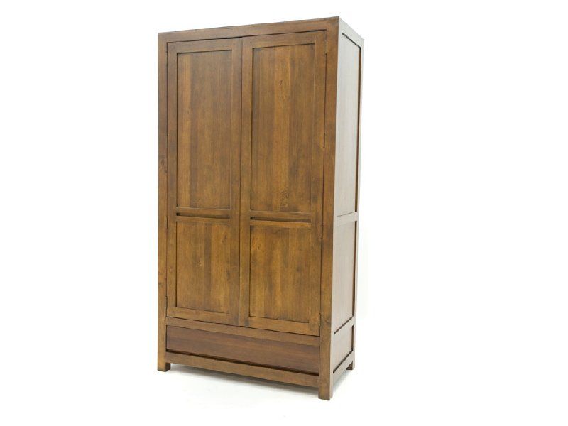 Armoire Tak en hevea massif de qualité. Meuble en bois massif pour la chambre. Le Monde du Lit