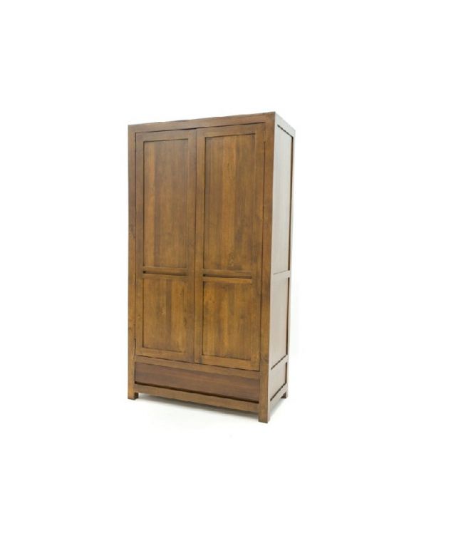 Armoire Tak en hevea massif de qualité. Meuble en bois massif pour la chambre. Le Monde du Lit