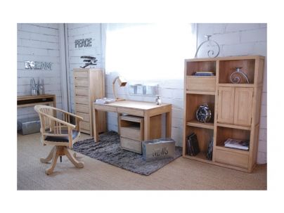 Cube sous bureau Tak 2 en hevea massif de qualité. Haut de gamme