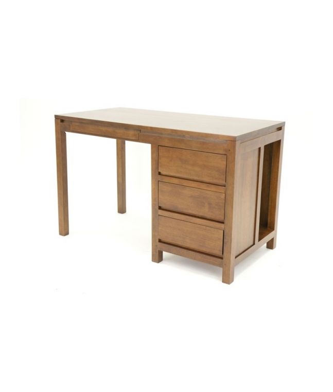 Bureau Tak en hevea massif de qualité. Fabrication artisanale.