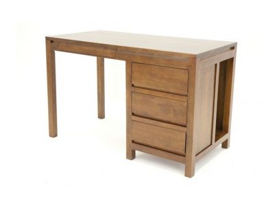 Bureau Tak en hevea massif de qualité. Fabrication artisanale.