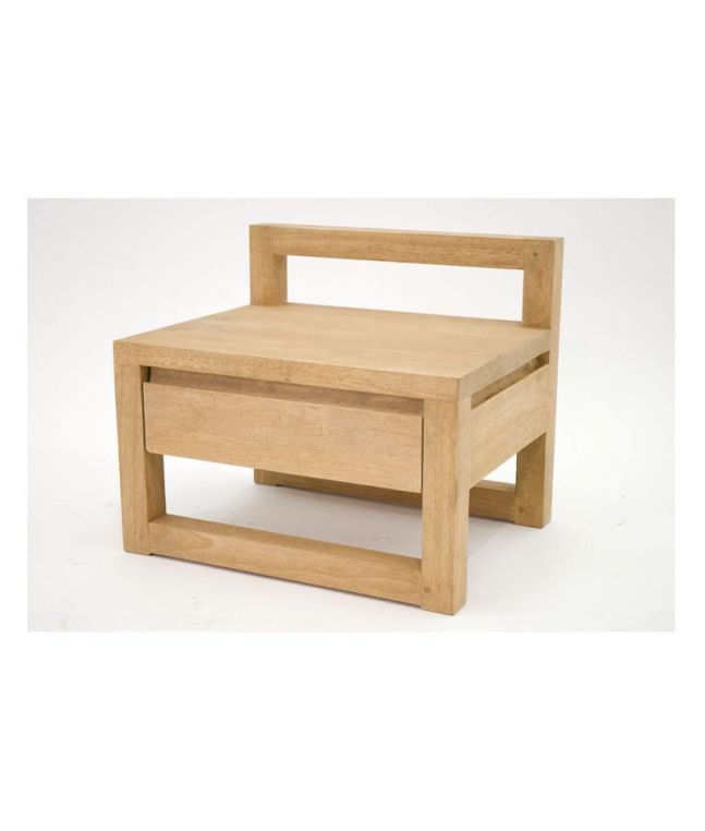 Chevet Tak2 en hévéa massif de qualité. Meuble en bois massif pour la chambre. Le Monde du Lit