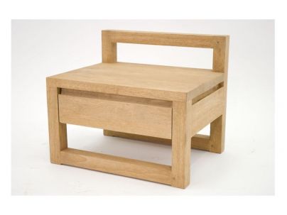 Chevet Tak2 en hévéa massif de qualité. Meuble en bois massif pour la chambre. Le Monde du Lit