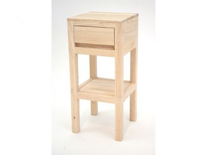 Tablette Tak en hévéa massif de qualité. Meuble en bois massif pour la chambre. Le Monde du Lit