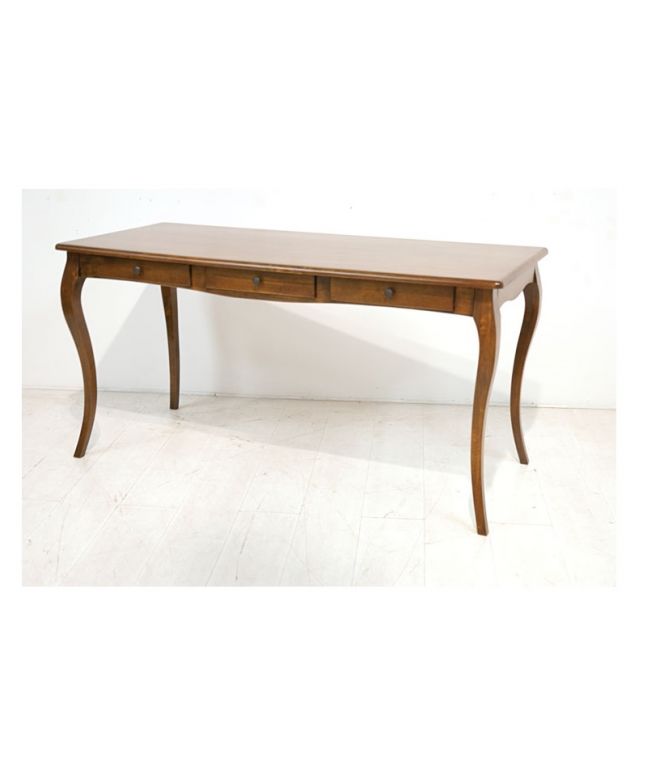 Bureau Florencia en hevea massif de qualité. Fabrication artisanale.