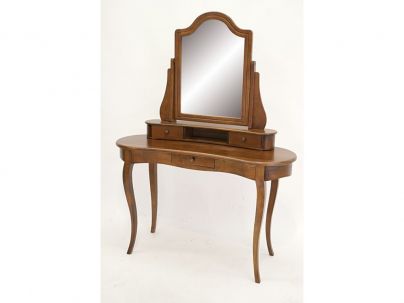 Coiffeuse Florencia en hevea massif de qualité. Meuble pour la chambre. Le Monde du Lit