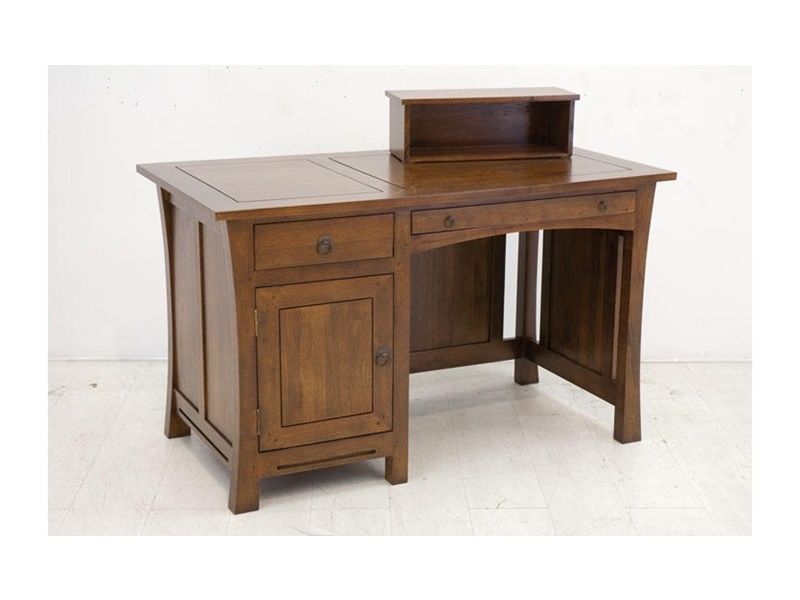 Bureau Lampang 2 en hevea massif de qualité. Fabrication artisanale.