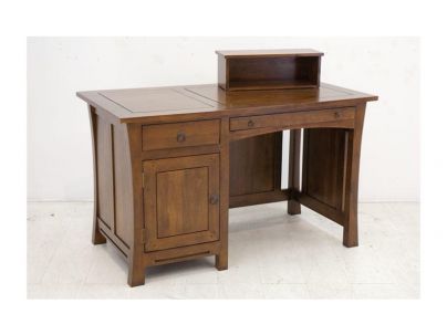 Bureau Lampang 2 en hevea massif de qualité. Fabrication artisanale.