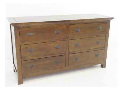 Commode Yala3 en hevea massif de qualité. Meuble en bois massif pour la chambre. Le Monde du Lit