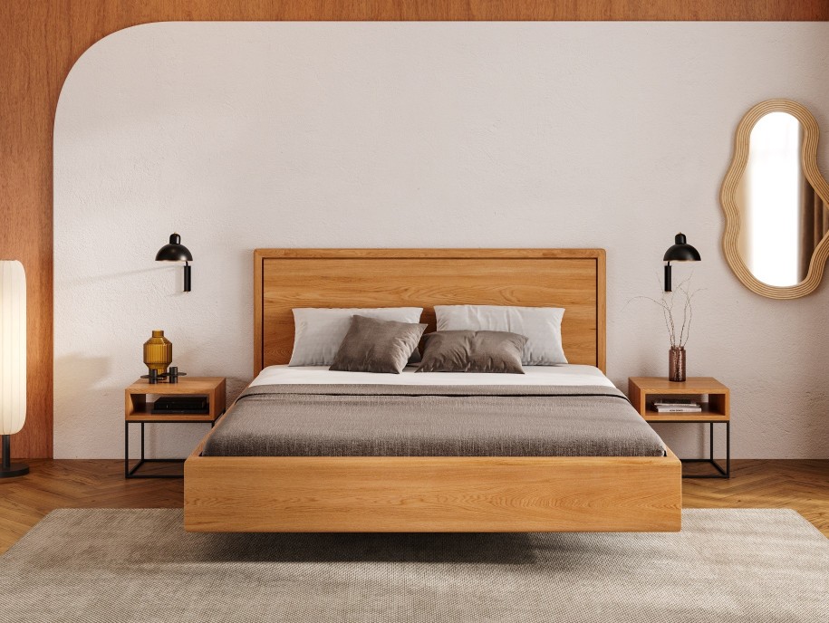 Lit en chêne massif FSC