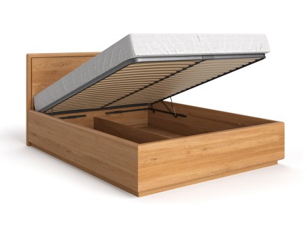 Lit coffre en chêne massif FSC