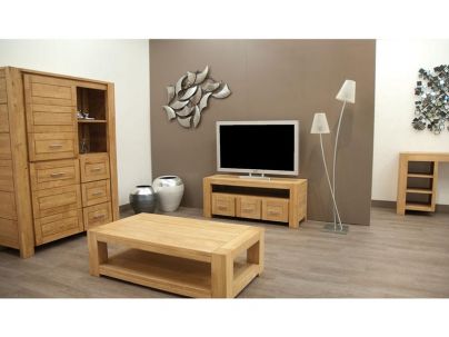 Bureau Tiga en hevea massif de qualité. Fabrication artisanale.