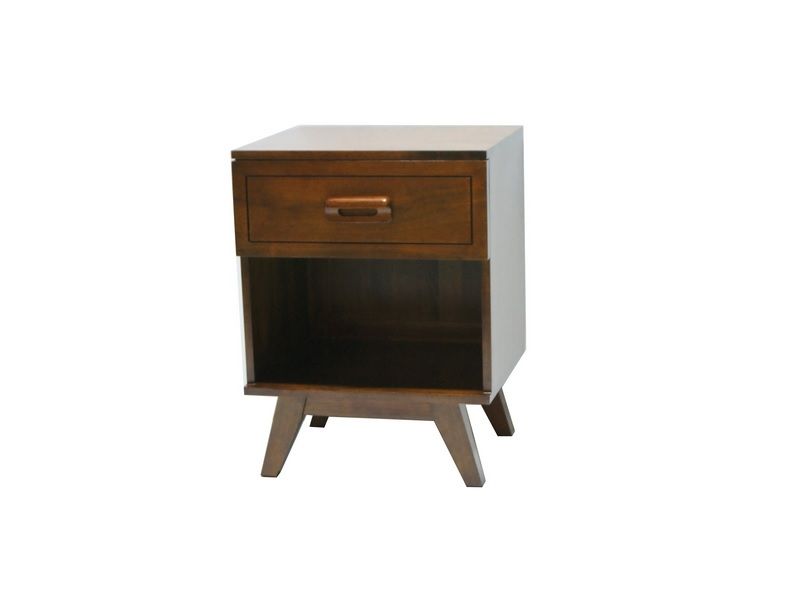 Chevet Vintage en hévéa massif de qualité. Meuble en bois massif pour la chambre. Le Monde du Lit