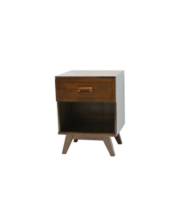 Chevet Vintage en hévéa massif de qualité. Meuble en bois massif pour la chambre. Le Monde du Lit