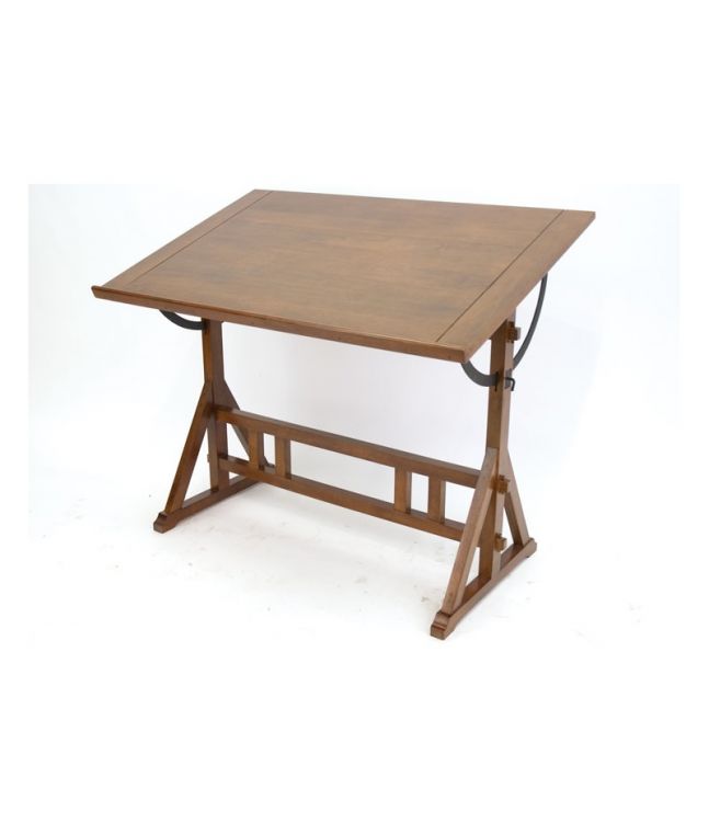 Bureau Ranong 3 en hevea massif de qualité. Fabrication artisanale.