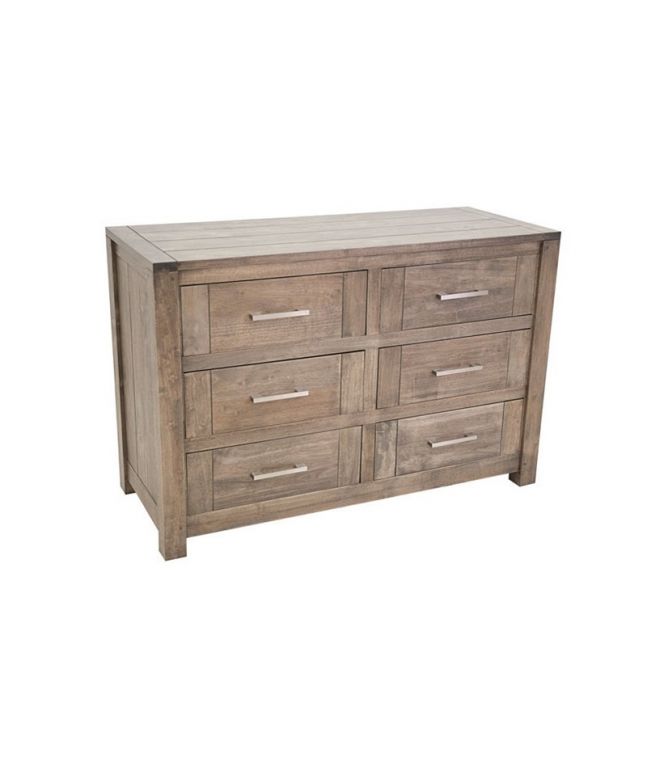 Commode Thaman 120 cm en bois d'hévéa massif