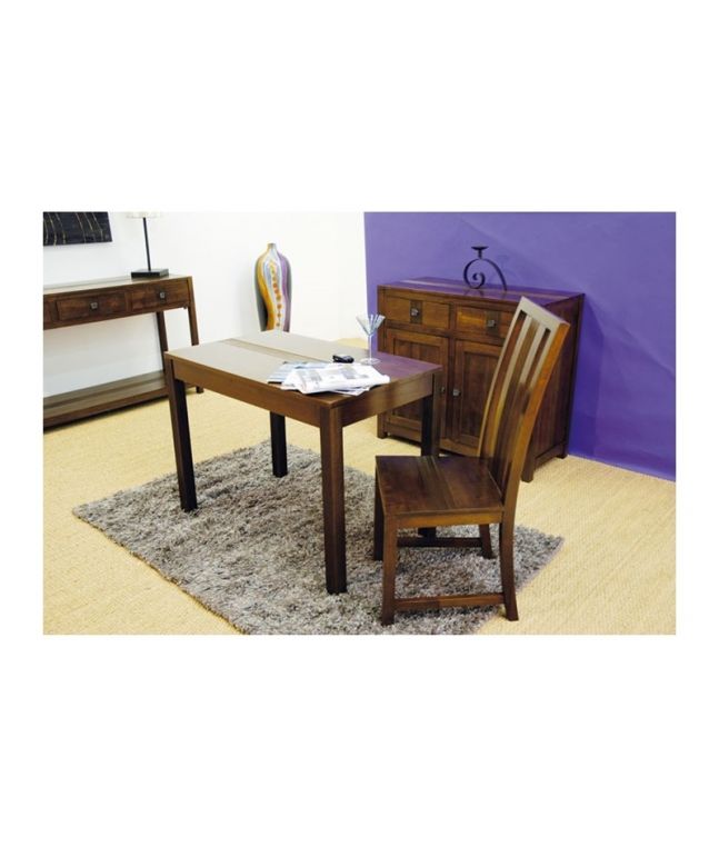 Bureau Pattaya en hévéa massif de qualité. Fabrication artisanale.