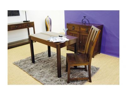 Bureau Pattaya en hévéa massif de qualité. Fabrication artisanale.