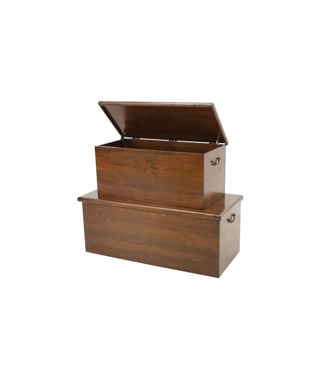 Coffre Bangkok en hevea massif de qualité. Meuble en bois massif pour la chambre. Le Monde du Lit