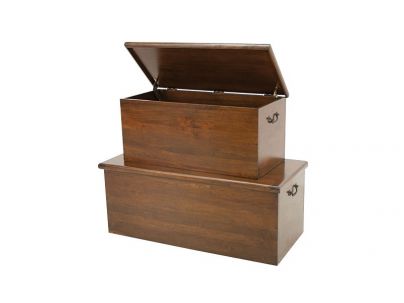 Coffre Bangkok en hevea massif de qualité. Meuble en bois massif pour la chambre. Le Monde du Lit