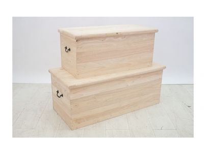 Coffre Bangkok en hevea massif de qualité. Meuble en bois massif pour la chambre. Le Monde du Lit