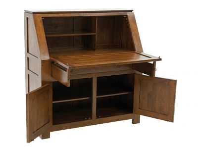 Secrétaire Bangkok en hevea massif de qualité. Fabrication artisanale.