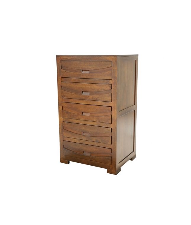 Chiffonnier Phuket en hevea massif de qualité. Fabrication artisanale.