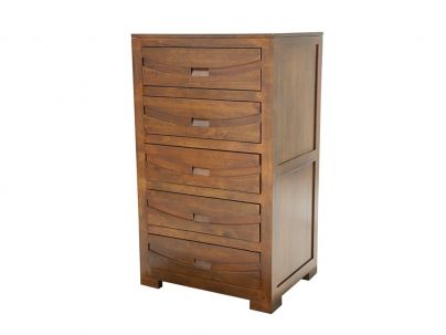 Chiffonnier Phuket en hevea massif de qualité. Fabrication artisanale.