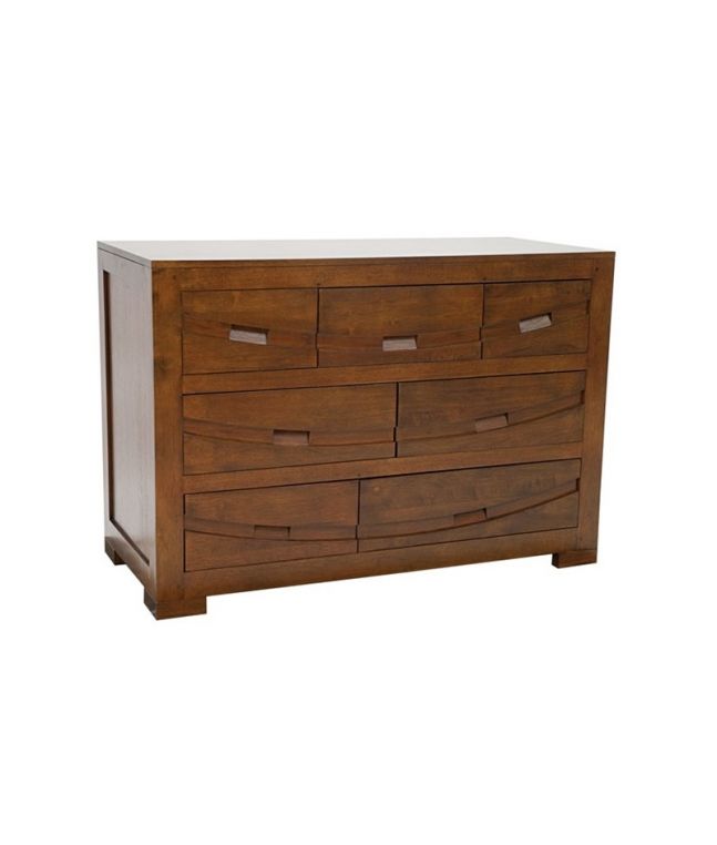 Commode Phuket en bois d'hévéa massif 110 cm