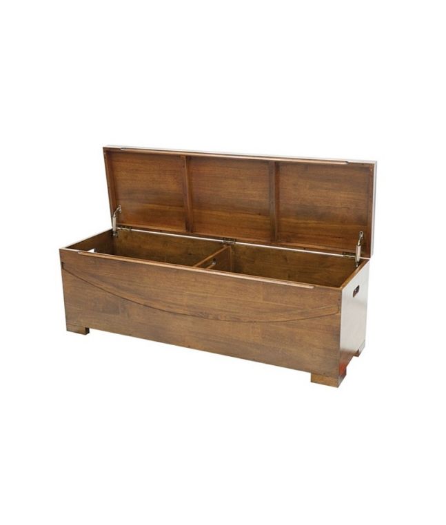 Coffre Phuket en hevea massif de qualité. Fabrication artisanale.