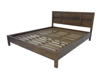 Lit Thaman3 en hevea massif de qualité. Meuble en bois massif pour la chambre. Le Monde du Lit