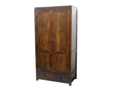 Armoire Bangkok3 en hevea massif de qualité. Meuble en bois massif pour la chambre. Le Monde du Lit