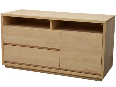 Commode Europa 5 en hevea massif de qualité. Fabrication artisanale.