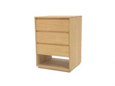 Commode Europa 3 en hevea massif de qualité. Fabrication artisanale.