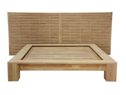 Lit Arbora 2 en hevea massif de qualité. Fabrication artisanale.