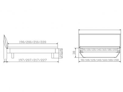 Lit Arcoa en Chêne massif de fabrication Suisse. Meuble pour la chambre. Le Monde du Lit