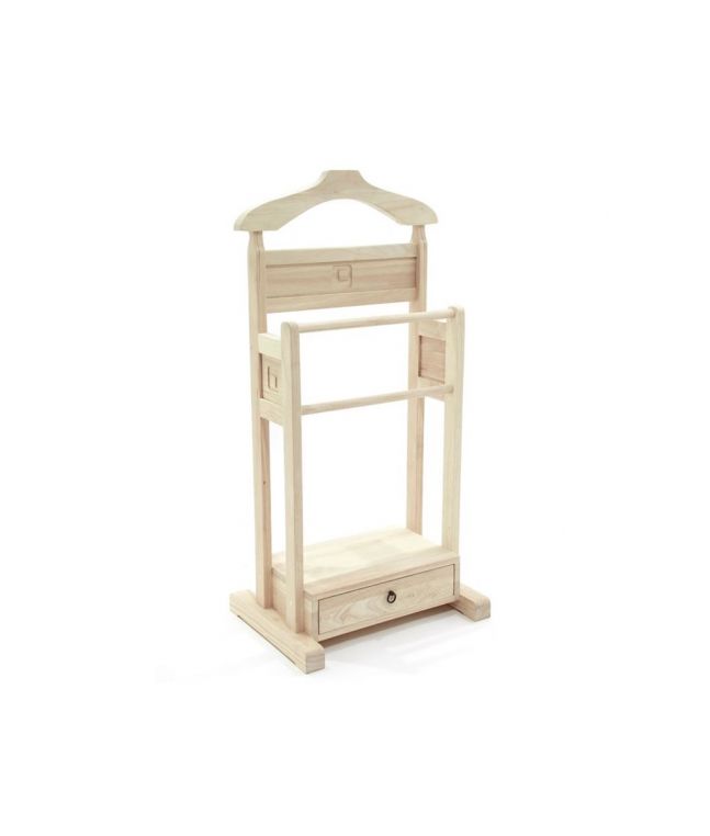 Valet Pattani en hevea massif de qualité. Fabrication artisanale.