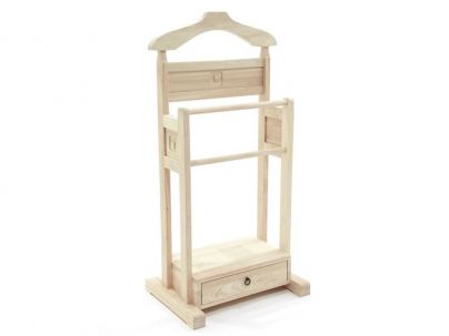 Valet Pattani en hevea massif de qualité. Fabrication artisanale.