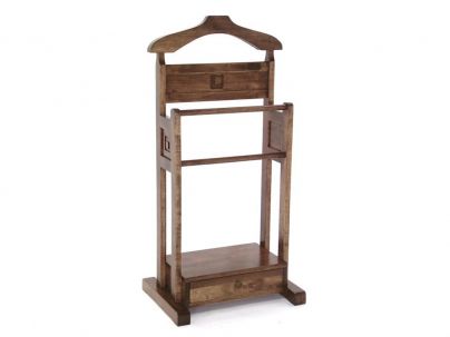 Valet Pattani en hevea massif de qualité. Fabrication artisanale.