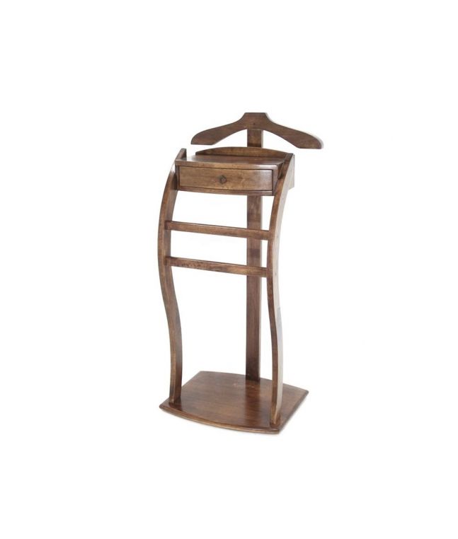 Valet Sinja en hevea massif de qualité. Fabrication artisanale.