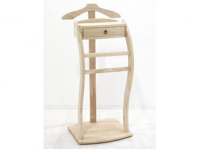 Valet Sinja en hevea massif de qualité. Fabrication artisanale.