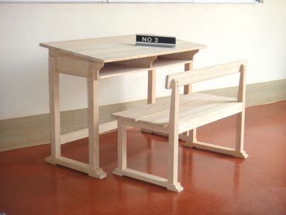 Bureau écolier Rayong en hevea massif. Meuble de qualité. Lotuséa