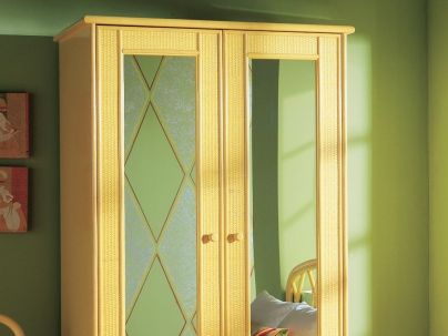 Armoire Zafra en rotin haut de gamme, meuble pour la chambre à coucher. Le Monde du Lit