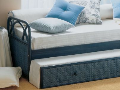 Lit gigogne en rotin haut de gamme, meuble pour la chambre à coucher. Le Monde du Lit