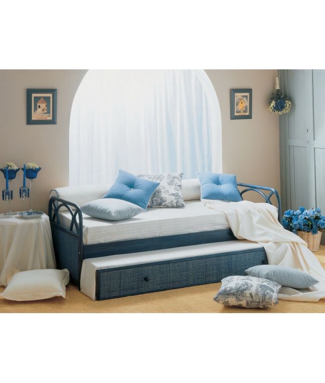 Lit gigogne en rotin haut de gamme, meuble pour la chambre à coucher. Le Monde du Lit