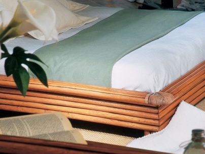 Lit Soria en rotin haut de gamme, meuble pour la chambre à coucher. Le Monde du Lit